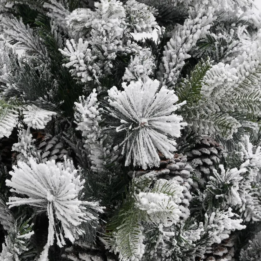 Sapin de Noël à flocons de neige et pommes de pin 225 cm PVC/PE - 3