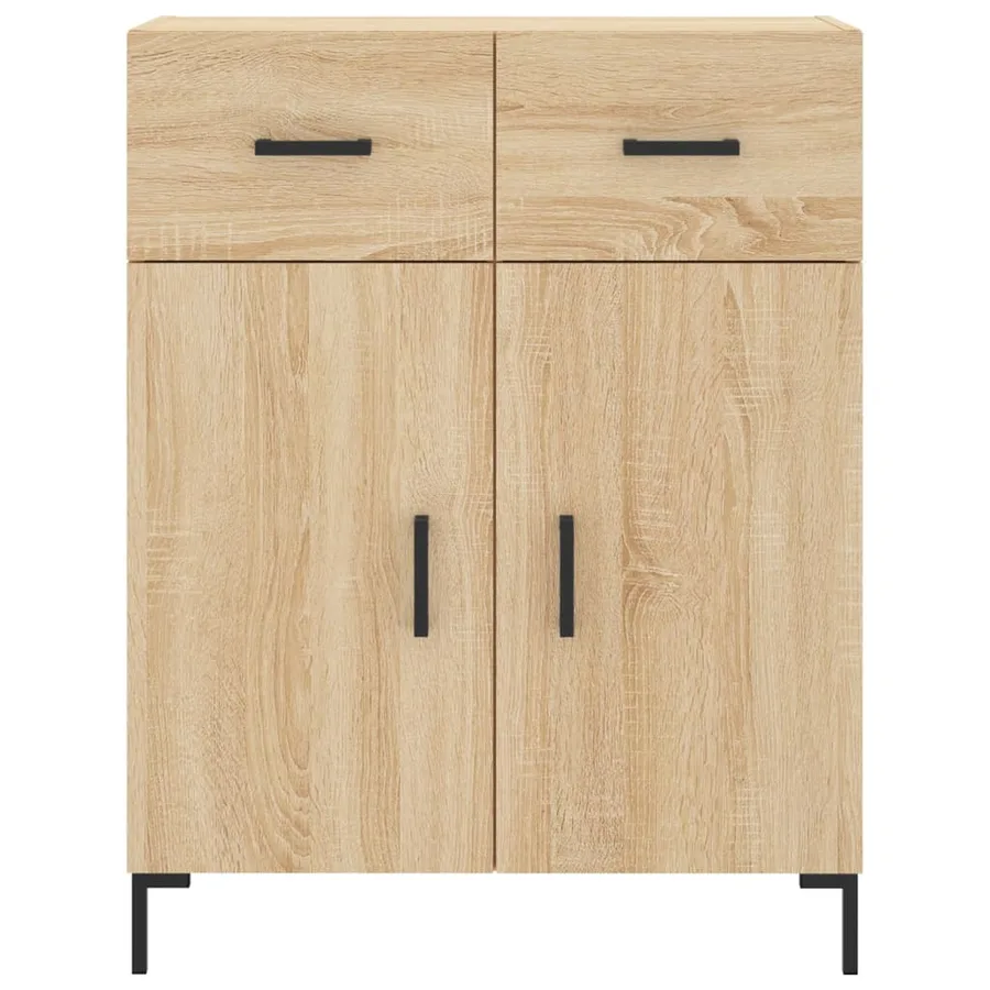 Buffet haut Chêne sonoma 69,5x34x180 cm Bois d'ingénierie - 8