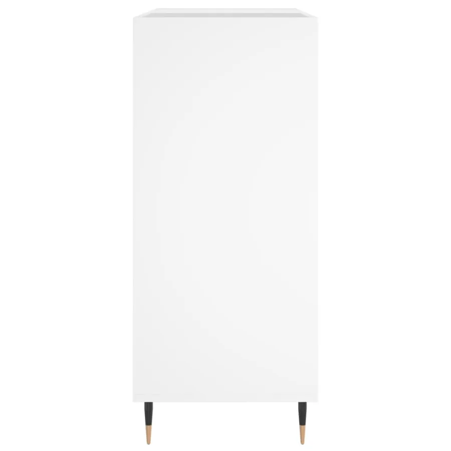 Armoire à disques blanc 84,5x38x89 cm bois d'ingénierie - 5