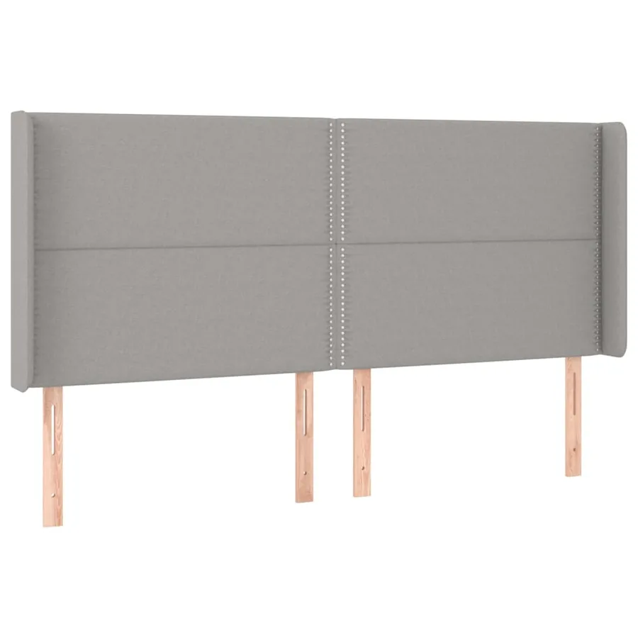 Sommier à lattes de lit matelas LED Gris clair 180x200 cm Tissu - 7