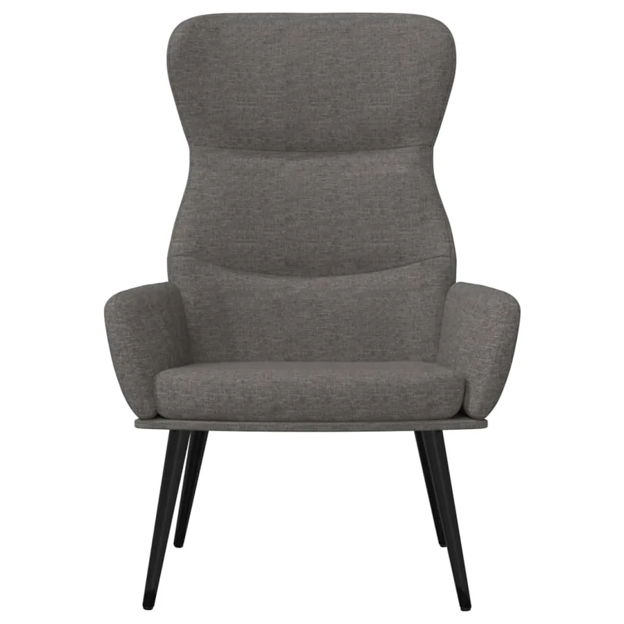 Chaise de relaxation Gris clair Tissu - 3