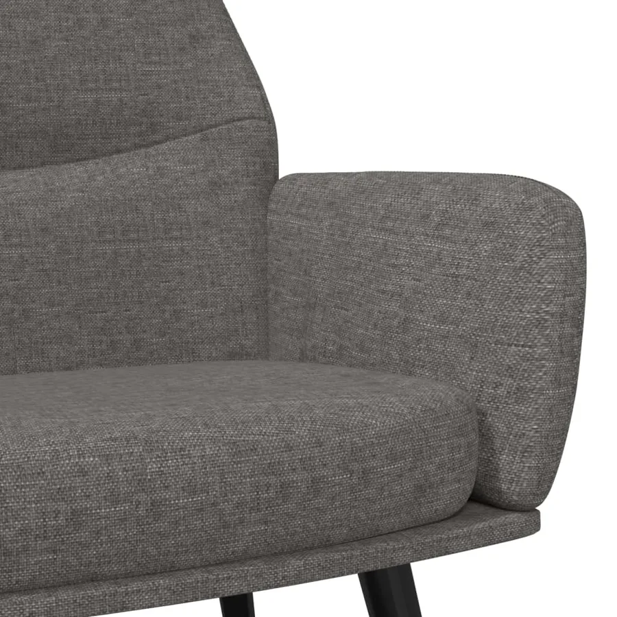 Chaise de relaxation Gris clair Tissu - 6