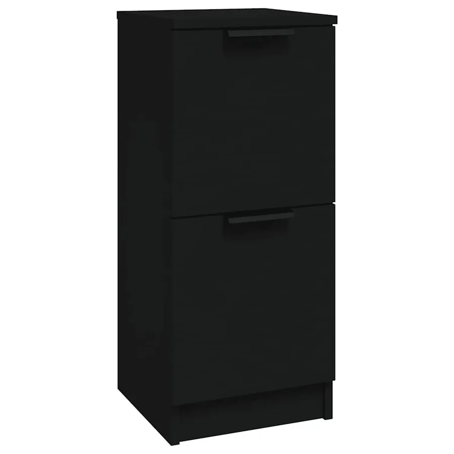 Buffet noir 30x30x70 cm bois d'ingénierie - 2