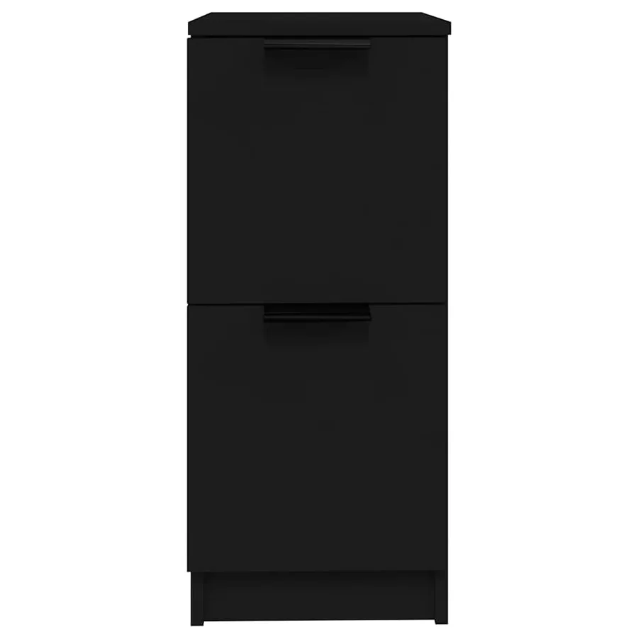 Buffet noir 30x30x70 cm bois d'ingénierie - 5