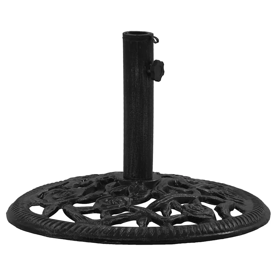 Socle de parasol Noir 48x48x33 cm Fonte - 2