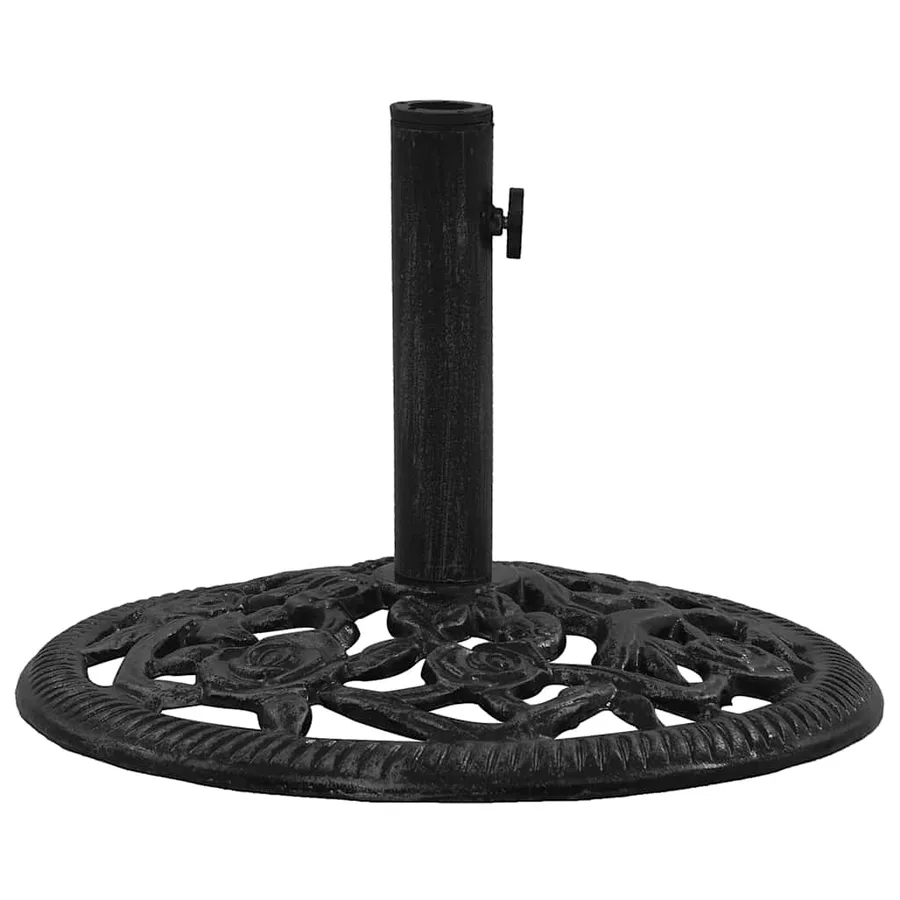 Socle de parasol Noir 48x48x33 cm Fonte - 4