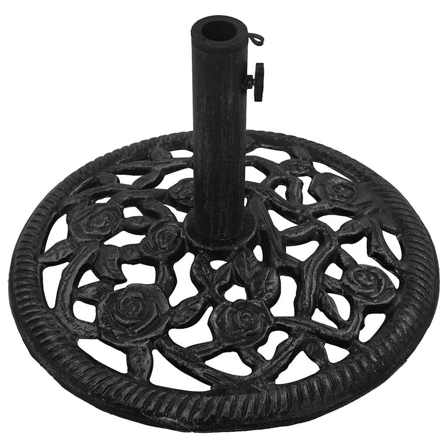 Socle de parasol Noir 48x48x33 cm Fonte - 5