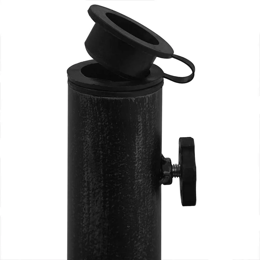 Socle de parasol Noir 48x48x33 cm Fonte - 6