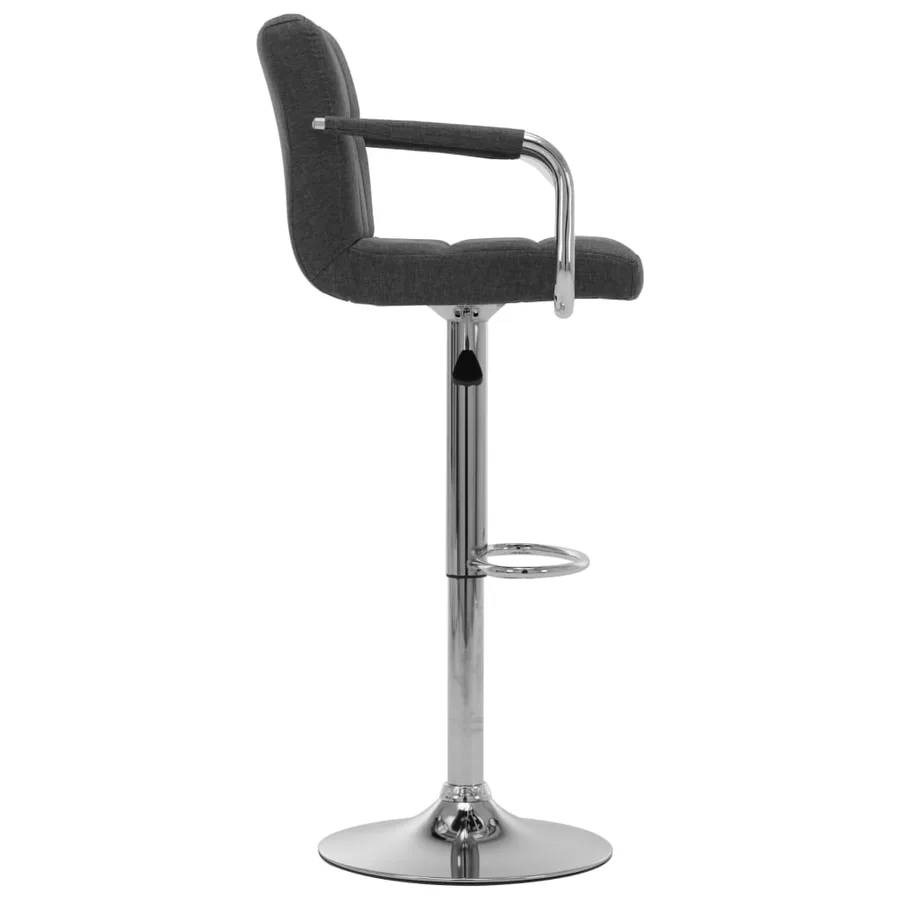 Chaises de bar lot de 2 gris foncé tissu - 4
