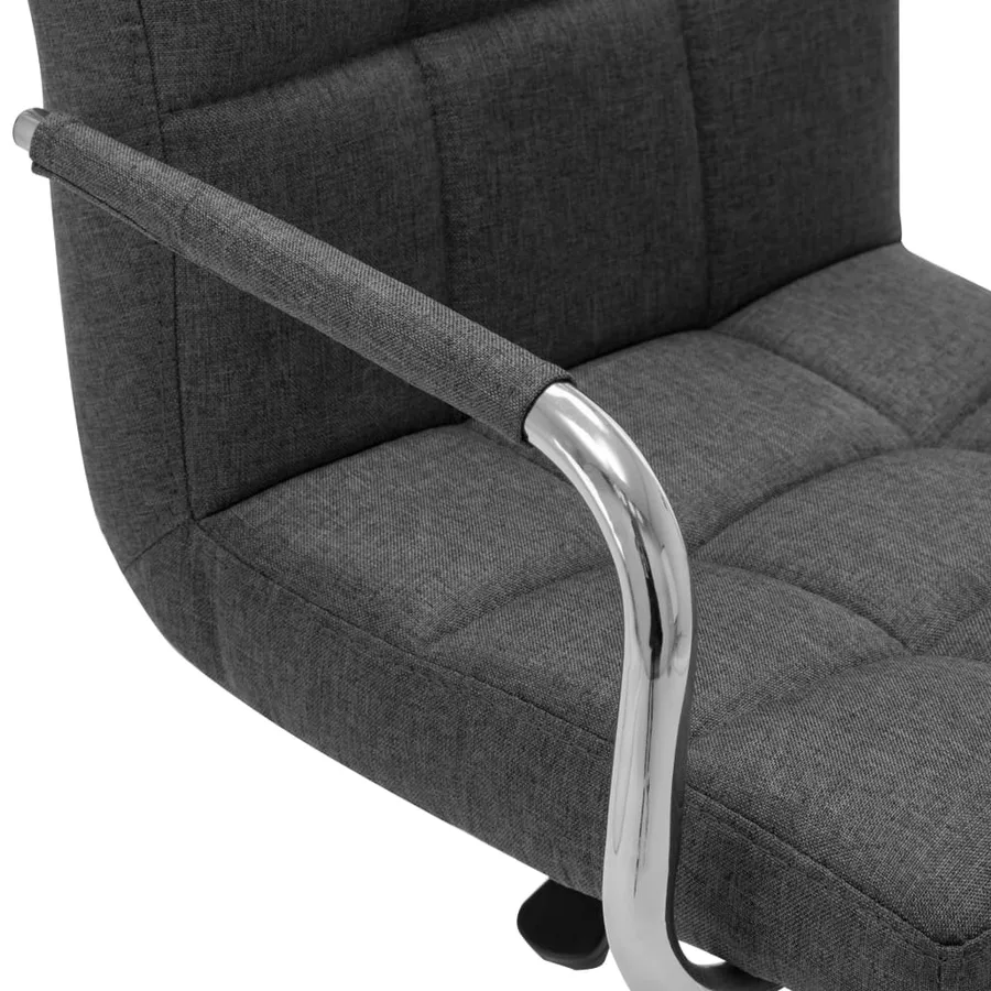 Chaises de bar lot de 2 gris foncé tissu - 7