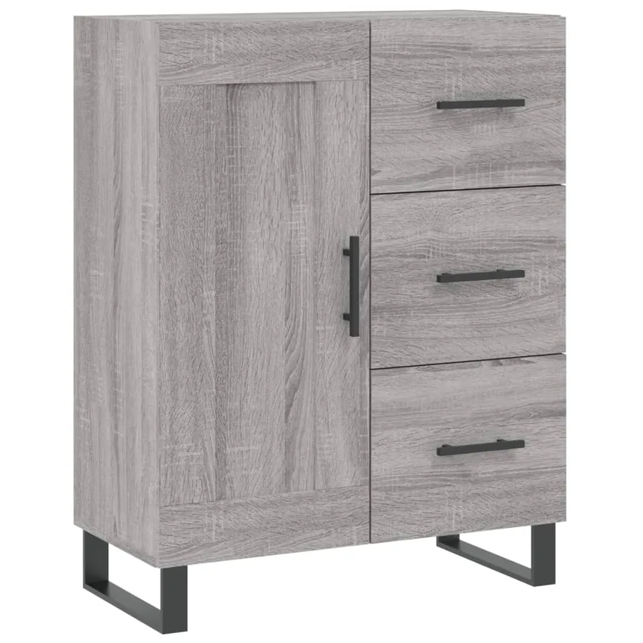 Buffet sonoma gris 69,5x34x90 cm bois d'ingénierie - 2