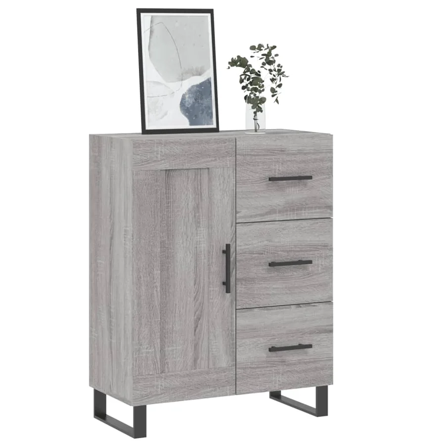 Buffet sonoma gris 69,5x34x90 cm bois d'ingénierie - 3