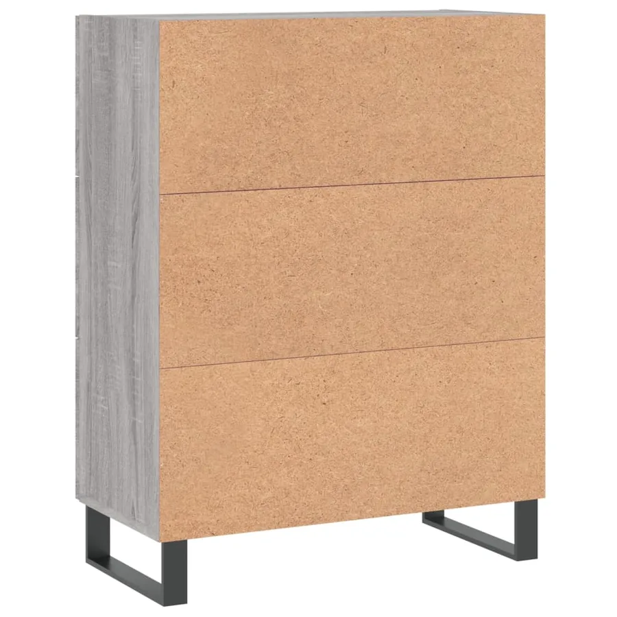 Buffet sonoma gris 69,5x34x90 cm bois d'ingénierie - 8