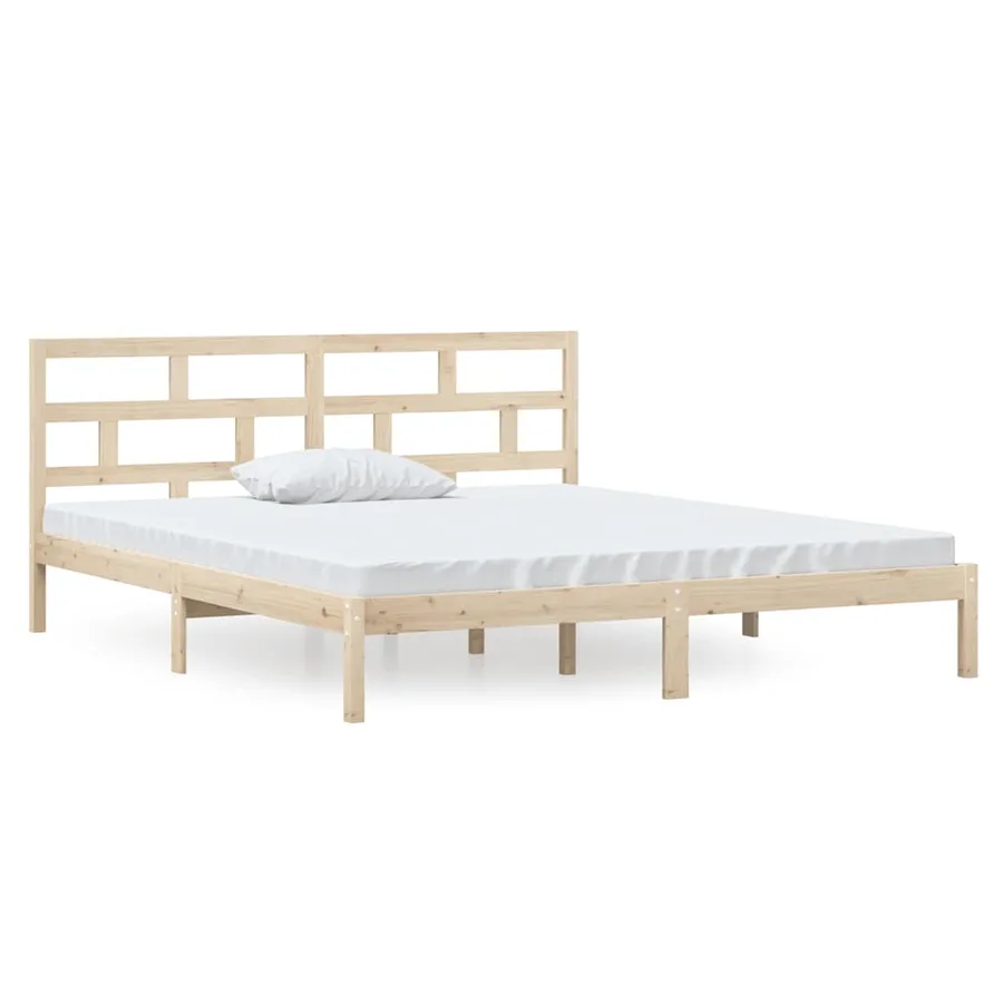 Cadre de lit sans matelas bois massif - 2