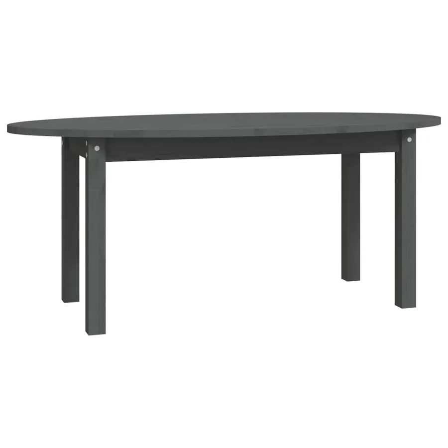 Table basse Gris 110x55x45 cm Bois massif de pin - 2