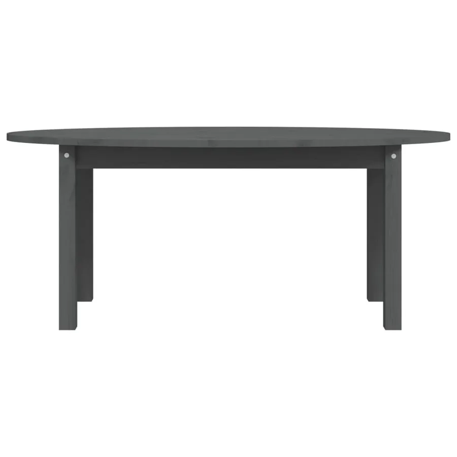 Table basse Gris 110x55x45 cm Bois massif de pin - 5