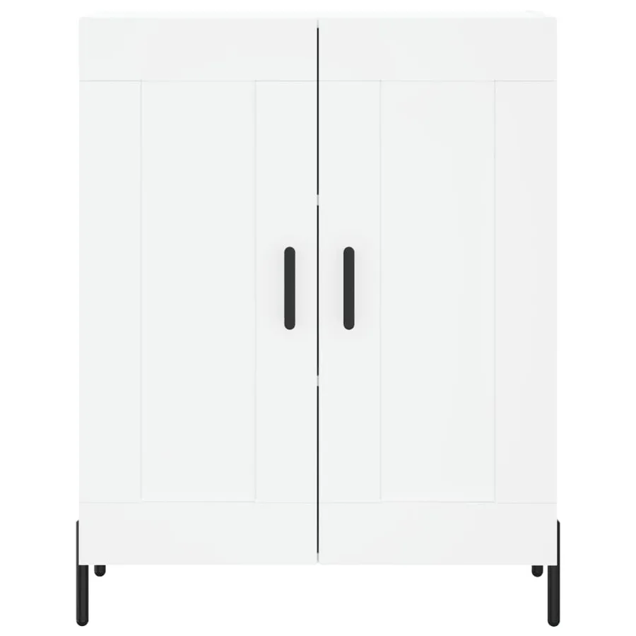 Buffet haut Blanc 69,5x34x180 cm Bois d'ingénierie - 8