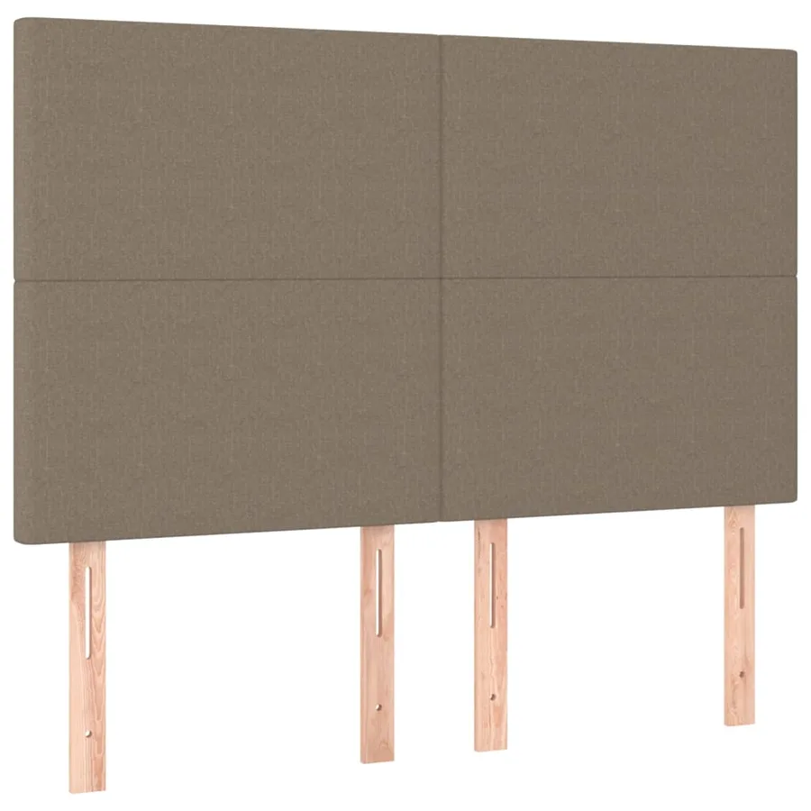 Sommier à lattes de lit avec matelas Taupe 140x200 cm Tissu - 6