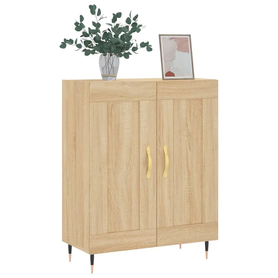 Buffet chêne sonoma 69,5x34x90 cm bois d'ingénierie - 3