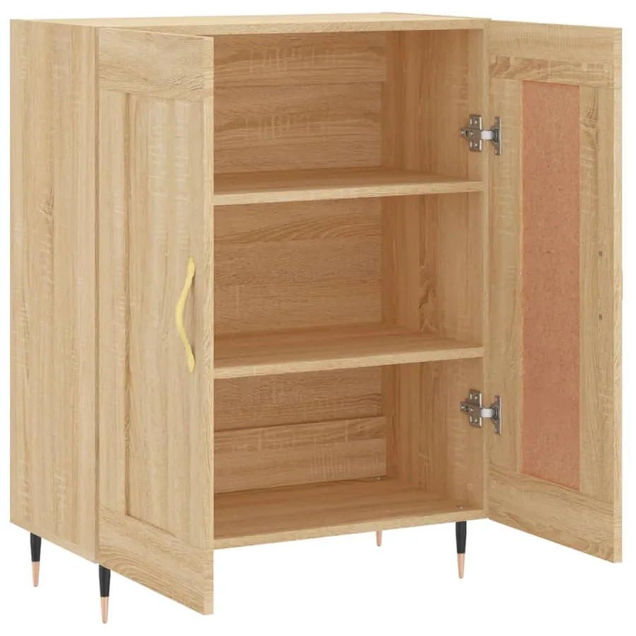 Buffet chêne sonoma 69,5x34x90 cm bois d'ingénierie - 6