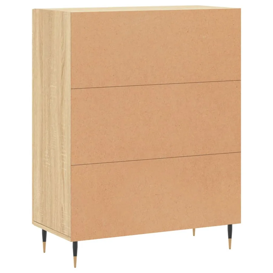 Buffet chêne sonoma 69,5x34x90 cm bois d'ingénierie - 8