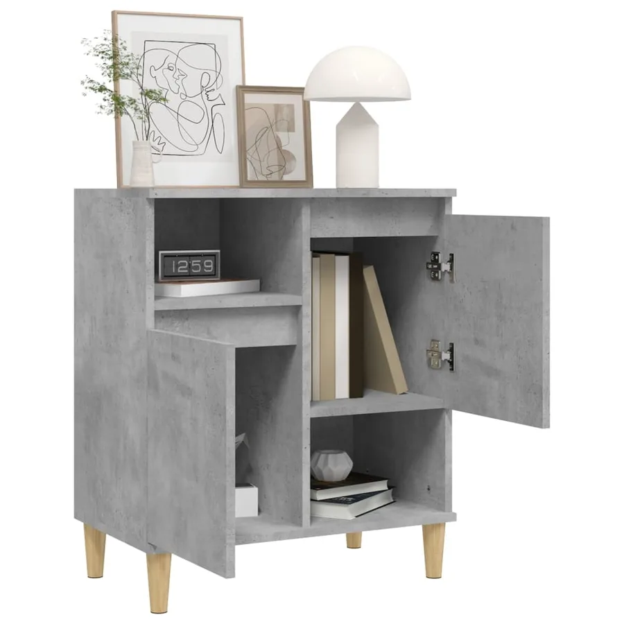 Buffet Gris béton 60x35x70 cm Bois d'ingénierie - 4