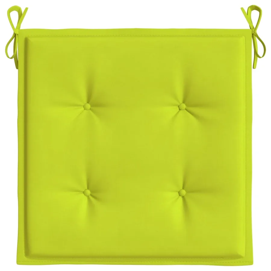 Coussins de chaise de jardin lot de 6 vert vif 50x50x4 cm - 4