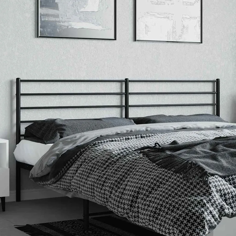 Tête de lit de remplacement métal noir 200 cm - 3