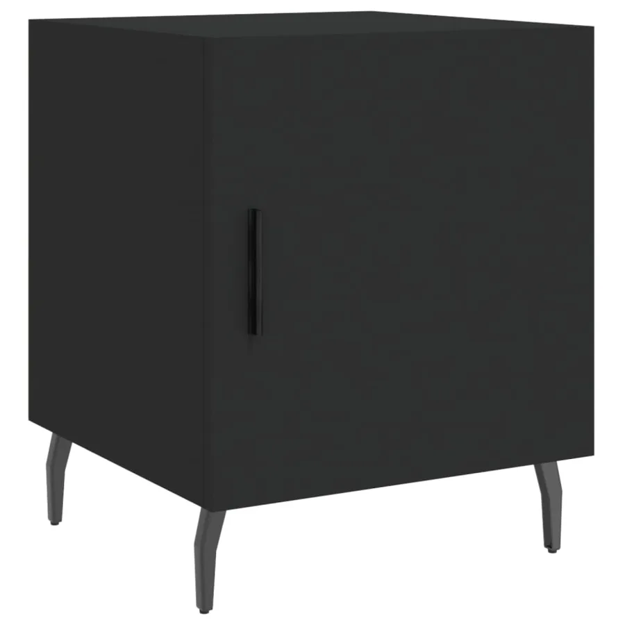Tables de chevet 2 pcs noir 40x40x50 cm bois d’ingénierie - 6