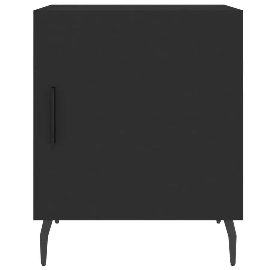 Tables de chevet 2 pcs noir 40x40x50 cm bois d’ingénierie - 7