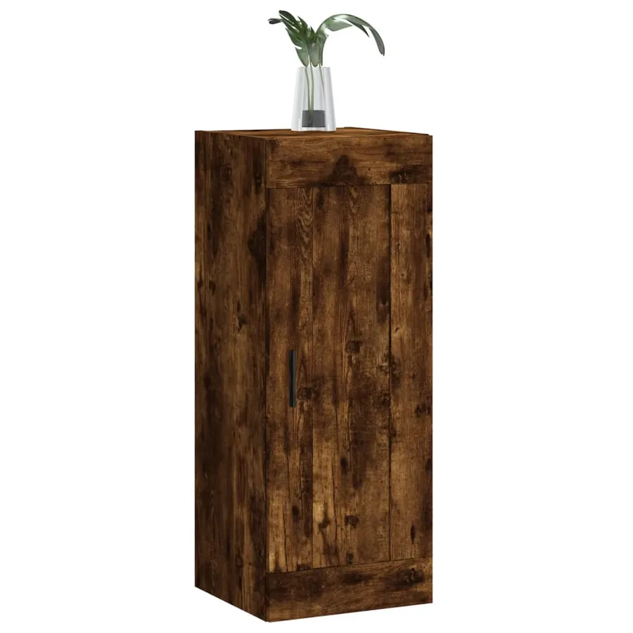 Armoire murale chêne fumé 34,5x34x90 cm bois d'ingénierie - 4