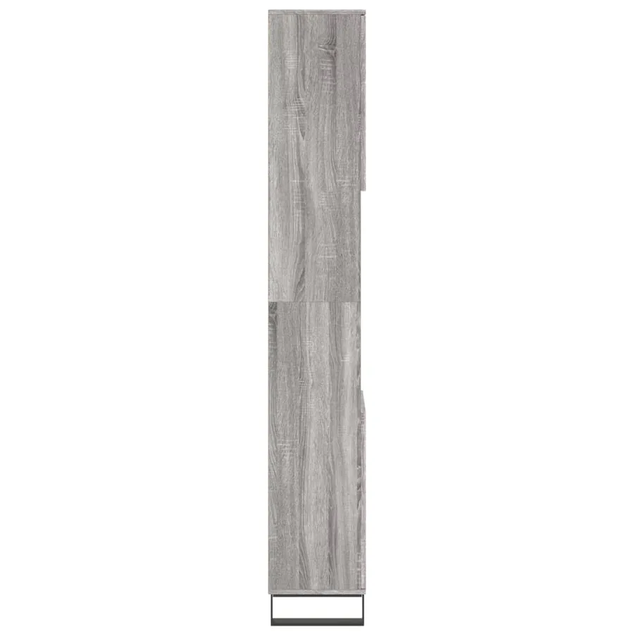 Armoire de bain sonoma gris 30x30x190 cm bois d'ingénierie - 7