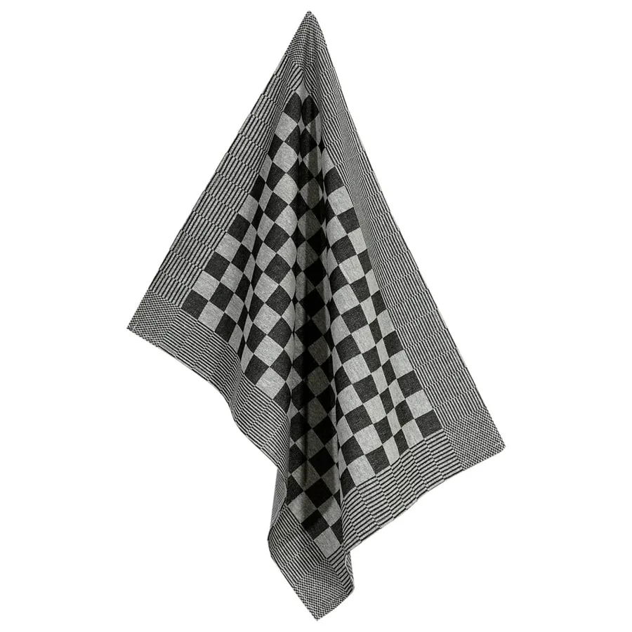 Ensemble de serviettes 20 pcs noir et blanc coton - 8