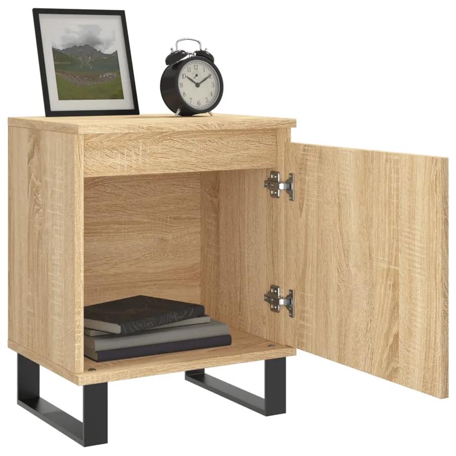Tables de chevet 2pcs chêne sonoma 40x30x50cm bois d'ingénierie - 4