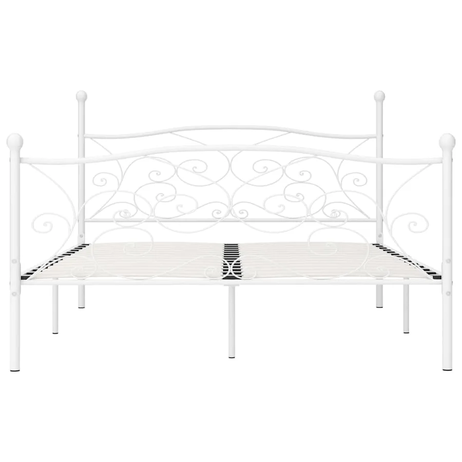 Cadre de lit sans matelas avec sommier à lattes métal 200x200cm - 3