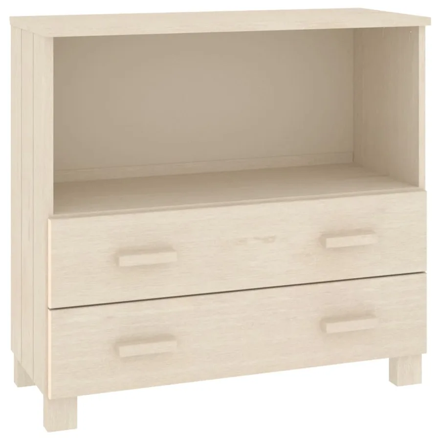 Buffet HAMAR Marron miel 85x35x80 cm Bois massif de pin - 2