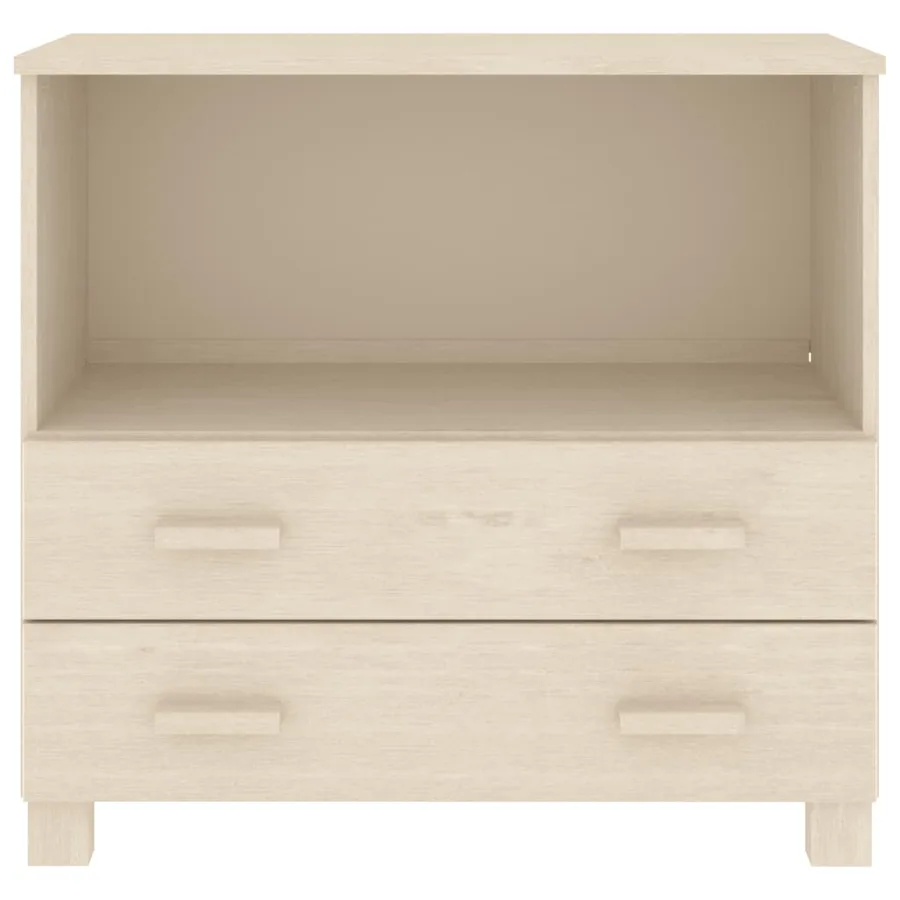 Buffet HAMAR Marron miel 85x35x80 cm Bois massif de pin - 5