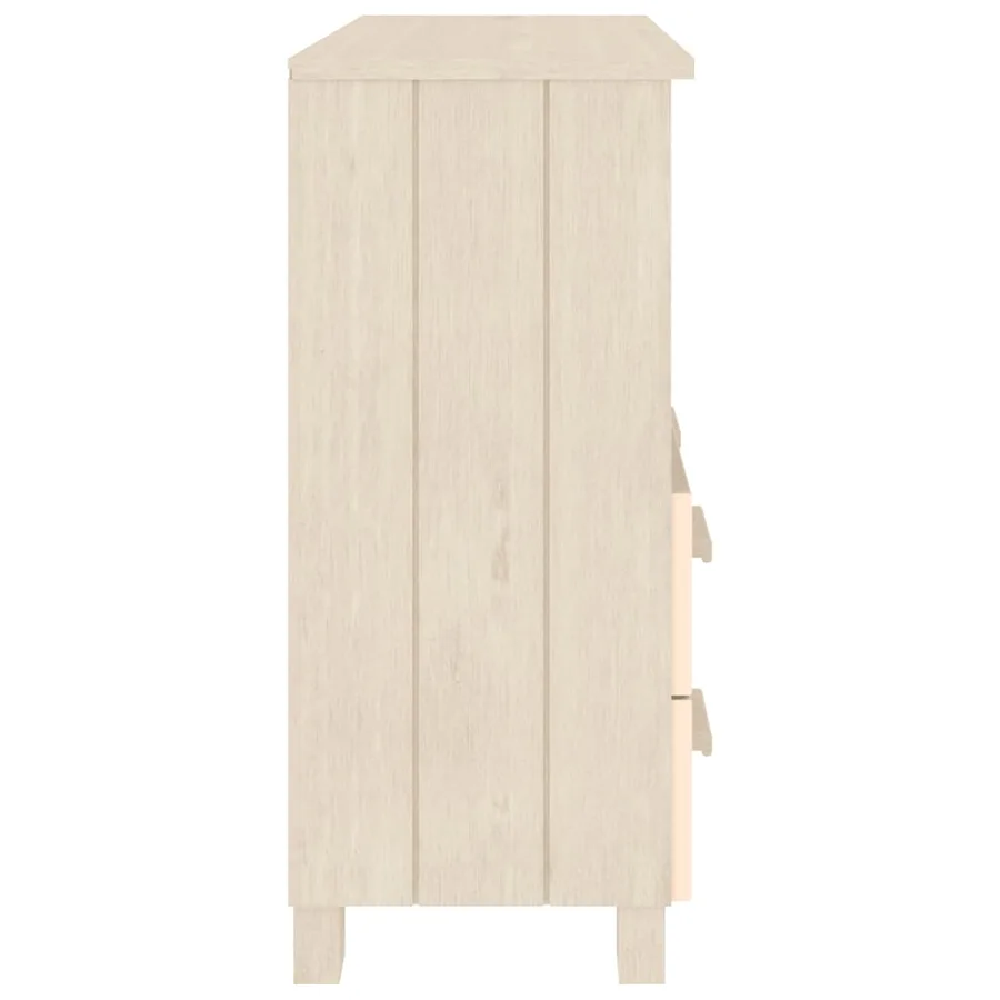 Buffet HAMAR Marron miel 85x35x80 cm Bois massif de pin - 6