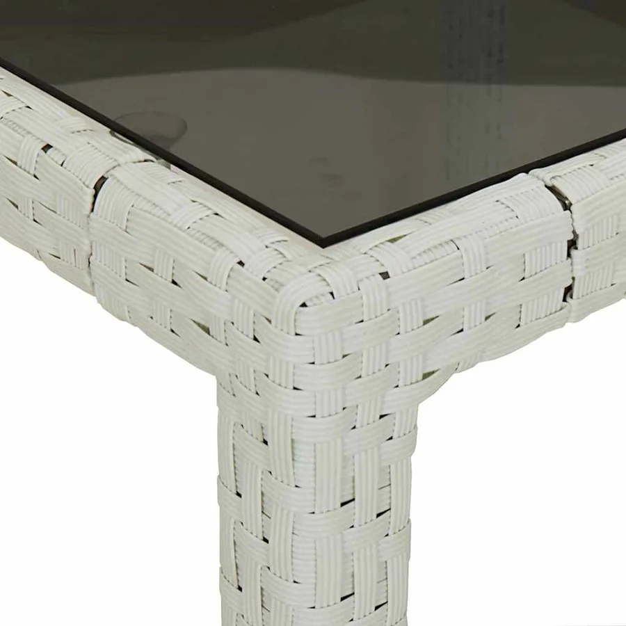 Table de Jardin Blanc 190 x 90 x 75 cm polyrotin - 6
