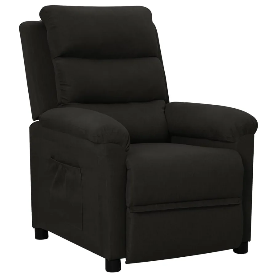 Fauteuil inclinable Noir Tissu