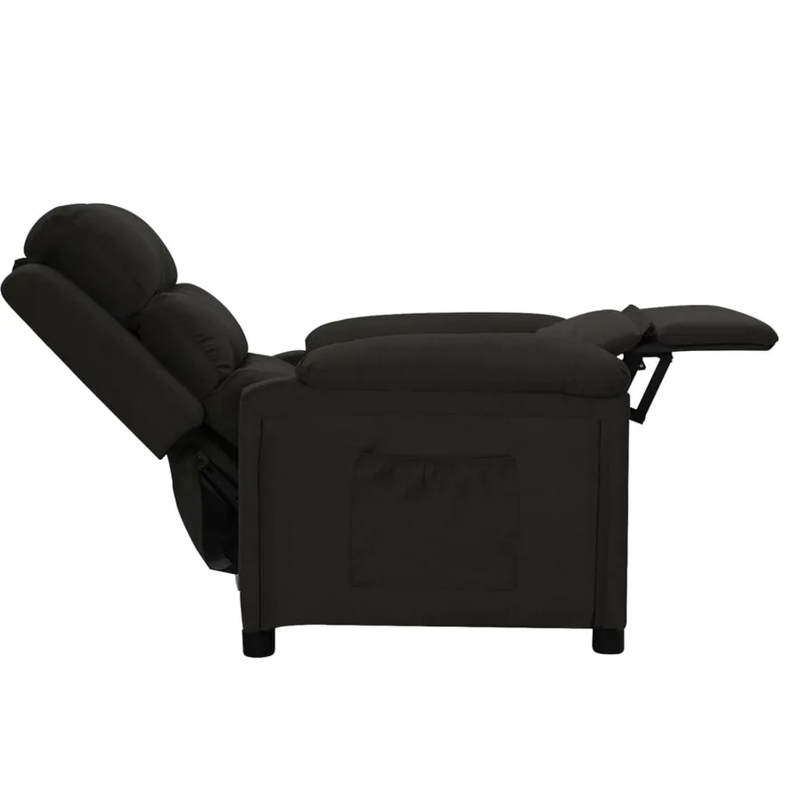 Fauteuil inclinable Noir Tissu - 4