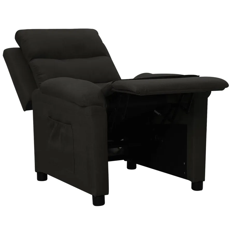 Fauteuil inclinable Noir Tissu - 7