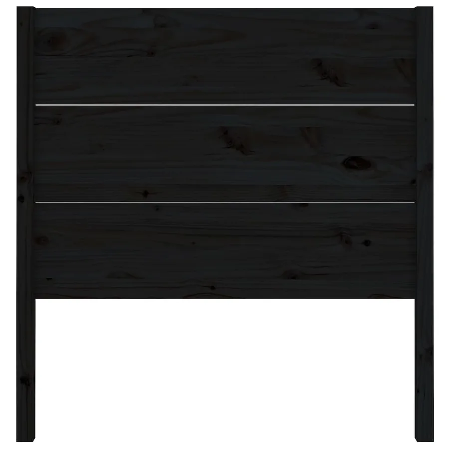 Tête de lit Noir 96x4x100 cm Bois massif de pin - 4
