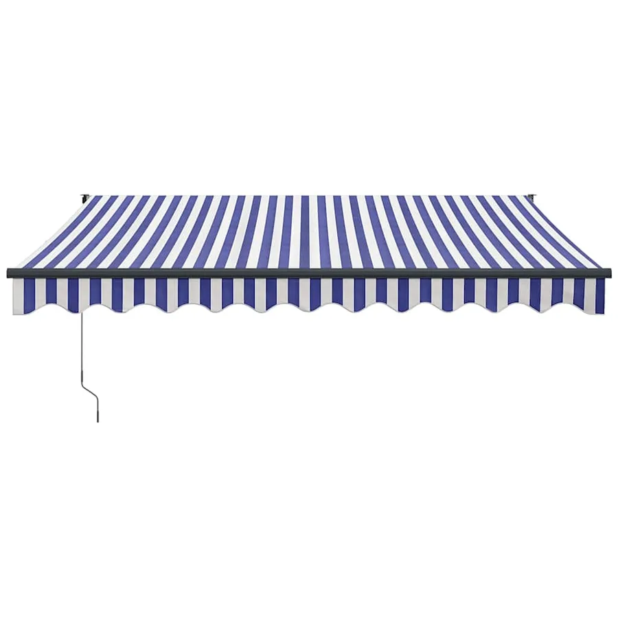 Auvent rétractable automatique bleu et blanc 3,5x2,5 m - 3