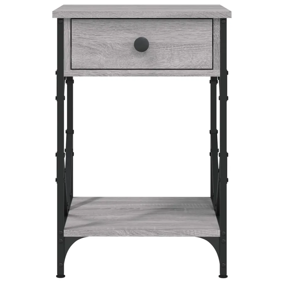 Table de chevet sonoma gris 40x42x60 cm bois d'ingénierie - 7