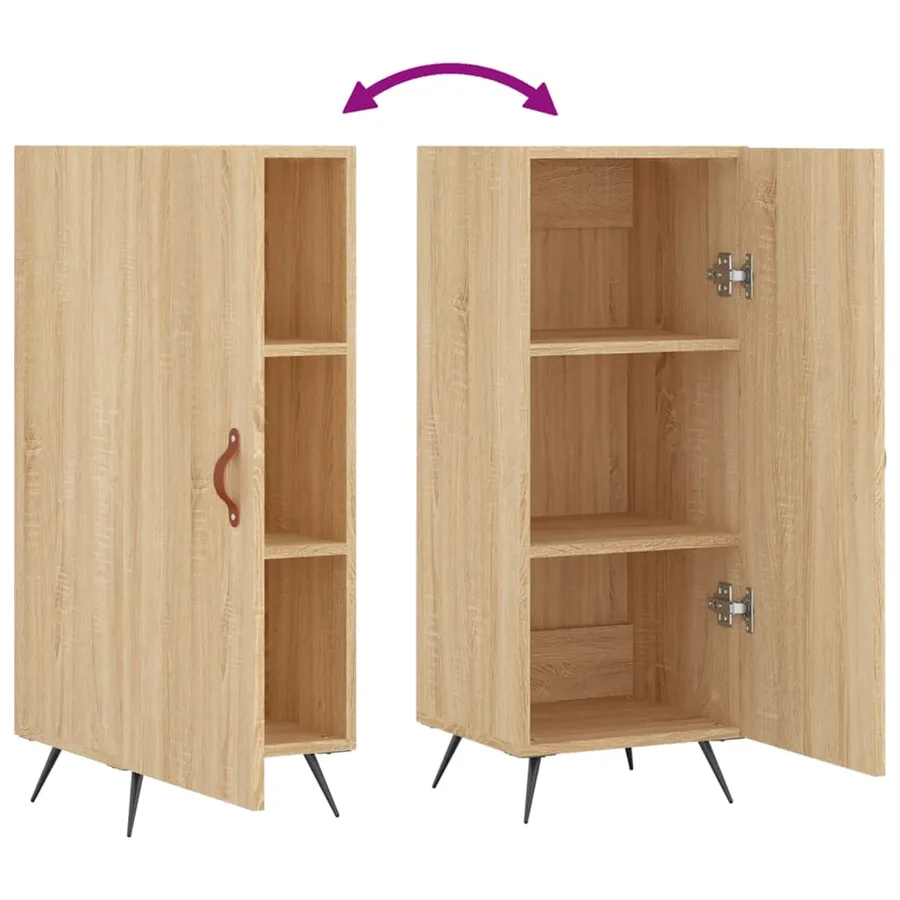 Buffet Chêne sonoma 34,5x34x90 cm Bois d'ingénierie - 9