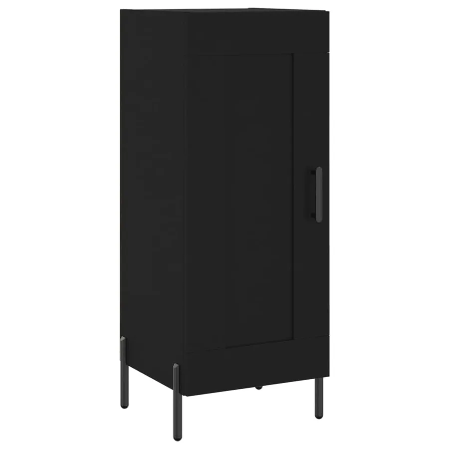 Buffet Noir 34,5x34x90 cm Bois d'ingénierie - 2