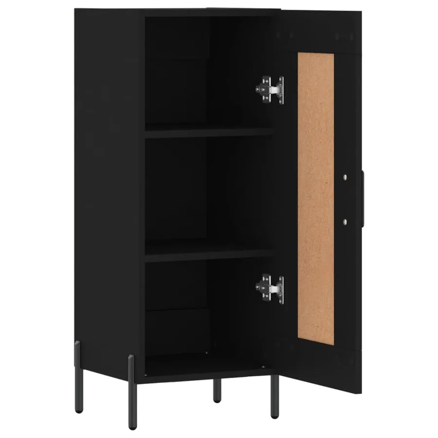 Buffet Noir 34,5x34x90 cm Bois d'ingénierie - 6