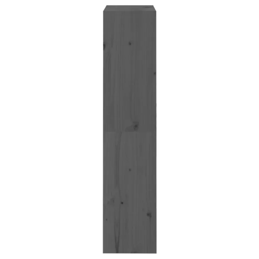 Bibliothèque/Séparateur de pièce Gris 60x30x135,5 cm Pin massif - 6