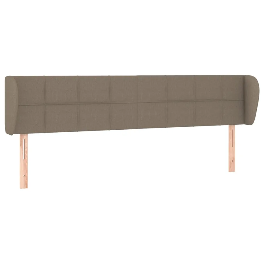 Tête de lit avec oreilles Taupe 203x23x78/88 cm Tissu - 2